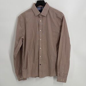 Tommy Hilfiger Slim Fit Button Front Long Sleeve Cotton Shirt- Size 16 1/2